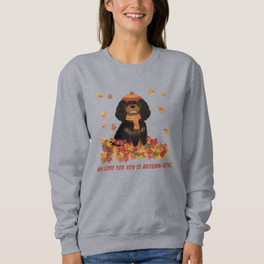 Gepersonaliseerd zwart & Tan Cavalier Spaniel    Trui (Voorkant)