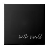 Gepersonaliseerd zwart tegeltje (Voorkant)