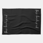 Gepersonaliseerd zwart theedoek (Horizontaal)