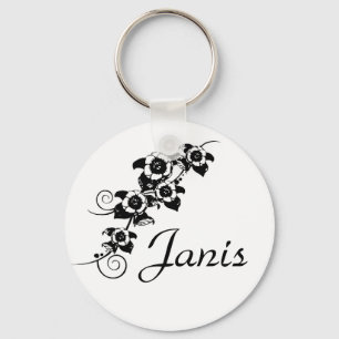 Gepersonaliseerd zwart ventilator Sleutelhanger