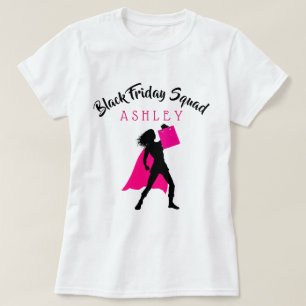 Gepersonaliseerd zwart vrijdagplein T-Shirt