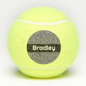 Gepersonaliseerd zwart-wit Abstract patroon Tennisballen (Achterkant)