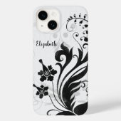 Gepersonaliseerd zwart-wit Case-Mate iPhone case (Achterkant)