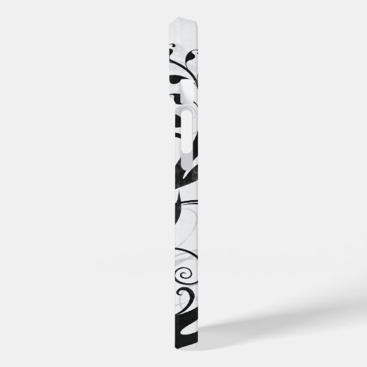 Gepersonaliseerd zwart-wit Case-Mate iPhone case (Achterkant / Links)