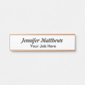 Gepersonaliseerd zwart-wit deurbordje (Voorkant)