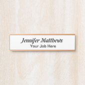 Gepersonaliseerd zwart-wit deurbordje (Voorkant)