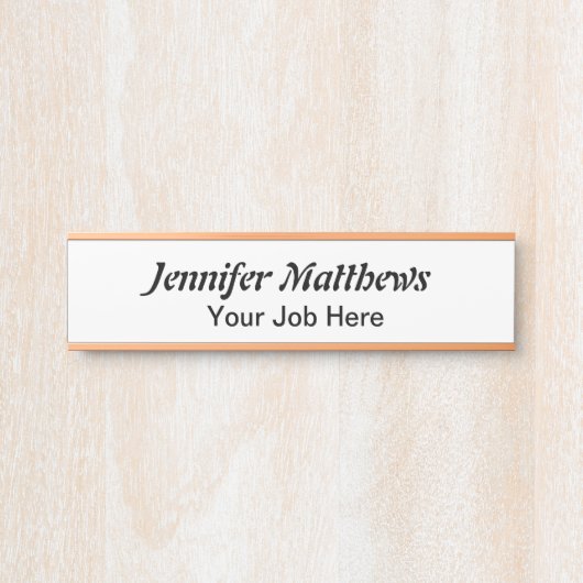 Gepersonaliseerd zwart-wit deurbordje (Voorkant)