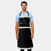 Gepersonaliseerd zwart wit, geavanceerd Schort (Gedragen)