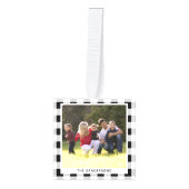 Gepersonaliseerd zwart-wit geplakt met fotoKerstmi Decoratie (Voorkant)