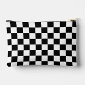 Gepersonaliseerd zwart-wit geruit patroon etui (Achterkant)