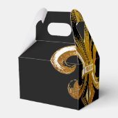 GEPERSONALISEERD ZWART WIT & GOUD FLEUR DE LIS FAV BEDANKDOOSJES (Achterkant)