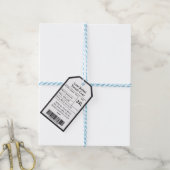 Gepersonaliseerd Zwart-wit Kleding Korting Prijs Cadeaulabel (Met Touw)