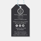 Gepersonaliseerd Zwart-wit Kleding Korting Prijs Cadeaulabel (Achterkant)