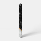 Gepersonaliseerd zwart wit marmer samsung galaxy hoesje (Linkerkant)