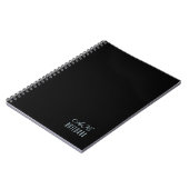 Gepersonaliseerd zwart-wit monogram notitieboek (Linkerzijde)