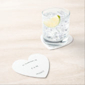 Gepersonaliseerd zwart & wit papier hart Onderzett Kartonnen Onderzetters (Insitu)