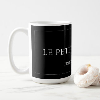 Gepersonaliseerd zwart wit professioneel bedrijf koffiemok