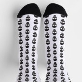 Gepersonaliseerd zwart-wit schedelpatroon sokken (Top)