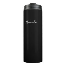 Gepersonaliseerd zwart-wit script chic