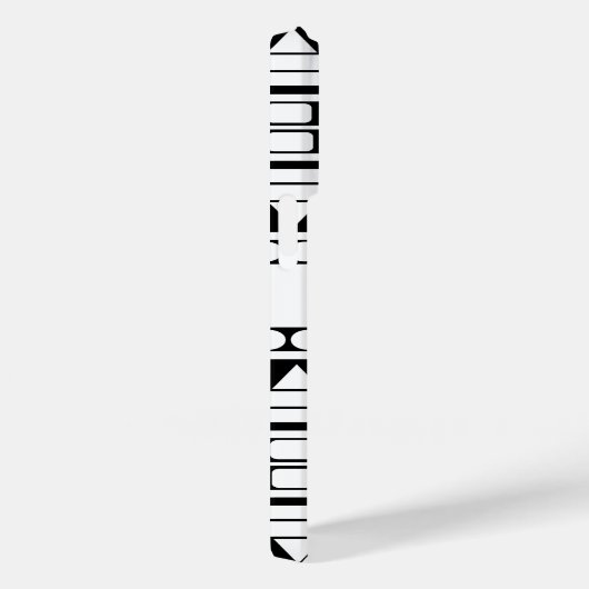 Gepersonaliseerd zwart-wit tribal stijl patroon Case-Mate iPhone case (Achterkant / Rechts)