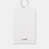 Gepersonaliseerd Zwart & Wit Welkom Cadeaulabel (Achterkant)