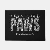 Gepersonaliseerd zwart wit, wissen uw pagina's deurmat (Voorkant)