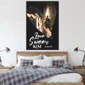 Gepersonaliseerd zwart-withuwelijk canvas afdruk (Insitu (Slaapkamer))