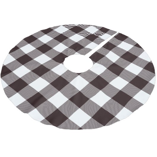 Gepersonaliseerd zwart-witland met randnummer kerstboom rok (Gekanteld)