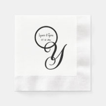 Gepersonaliseerd zwart-witmonsterpapier servetten