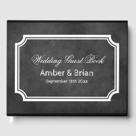 Gepersonaliseerd zwarte bord trouwgastenboek gastenboek