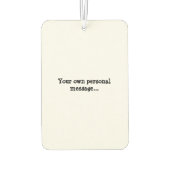 Gepersonaliseerd zwarte Bostin-land Luchtverfrisser (Achterkant)