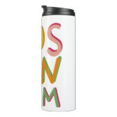 Gepersonaliseerd zwarte Bostin-land Thermosbeker (Geroteerd rechts)