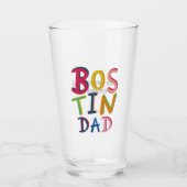 Gepersonaliseerd zwarte Bostin Pap Land Glas (Voorkant)