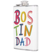 Gepersonaliseerd zwarte Bostin Pap Land Heupfles (Links)