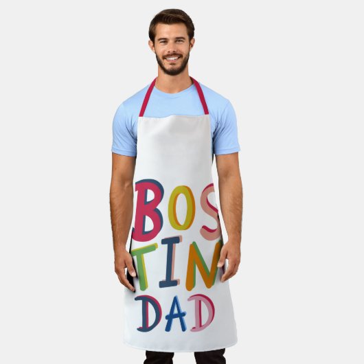 Gepersonaliseerd zwarte Bostin Pap Land Schort (Gedragen)