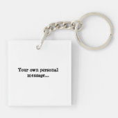 Gepersonaliseerd zwarte Bostin Pap Land Sleutelhanger (Achterkant)