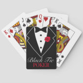 Gepersonaliseerd zwarte buis met rode rozenpoker pokerkaarten (Achterkant)