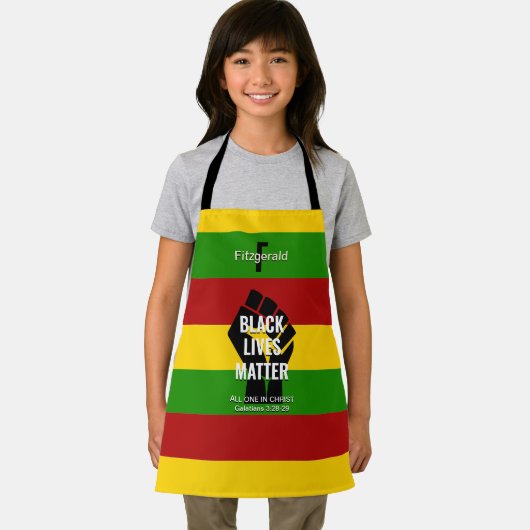 Gepersonaliseerd | ZWARTE LEVENS | CHRISTELIJK Schort (Insitu)