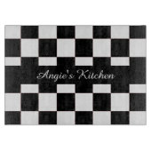 Gepersonaliseerd zwarte witte kookplaat keukengadg snijplank (Voorkant)
