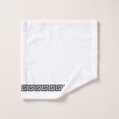 Gepersonaliseerd zwarte witte moderne Griekse sleu Bad Handdoek (Wasdoekje)