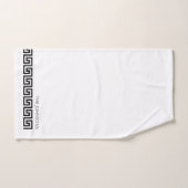 Gepersonaliseerd zwarte witte moderne Griekse sleu Bad Handdoek (Handdoek)