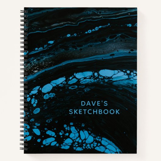 Gepersonaliseerd zwarte zakboekje notitieboek (Voorkant)