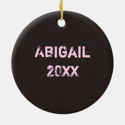 Gepersonaliseerd zweet 16 meisje en auto ~ roze, b keramisch ornament (Achterkant)