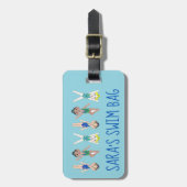 Gepersonaliseerd zwembad Gesynchroniseerd zwembaar Bagagelabel (Voorkant verticaal)