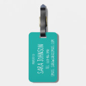 Gepersonaliseerd zwembad Gesynchroniseerd zwembaar Bagagelabel (Achterkant verticaal)