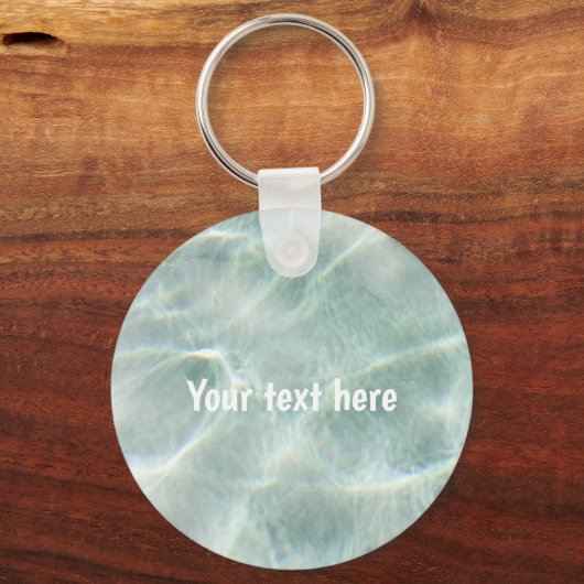Gepersonaliseerd zwembadwater sleutelhanger (Achterkant)