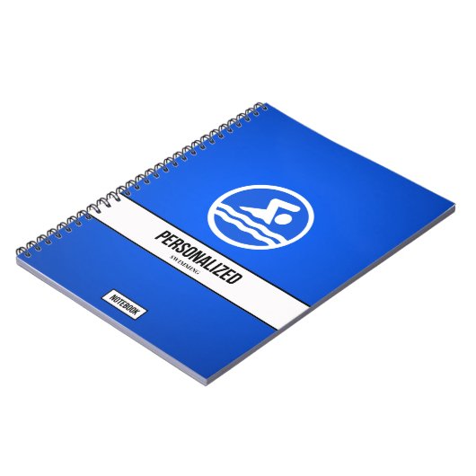 Gepersonaliseerd Zwemmen Notitieboek (Linkerzijde)