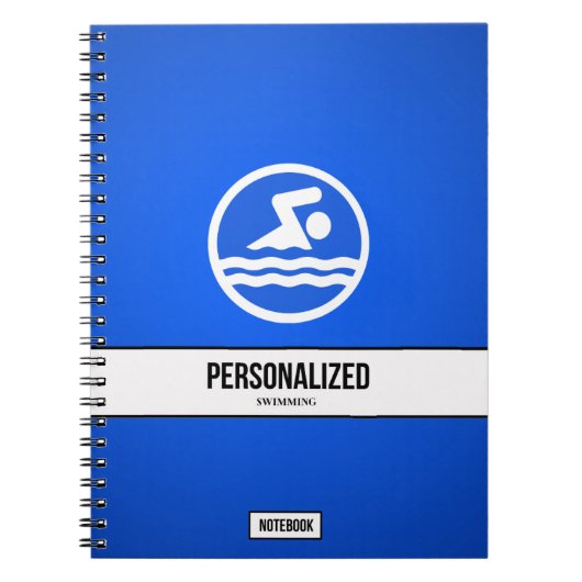 Gepersonaliseerd Zwemmen Notitieboek (Voorkant)