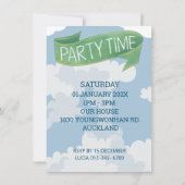 Gepersonaliseerde 첫돌 eerste verjaardag blauwe uitn kaart (Achterkant)