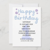 Gepersonaliseerde 첫돌 Eerste Verjaardag Uitnodiging (Achterkant)